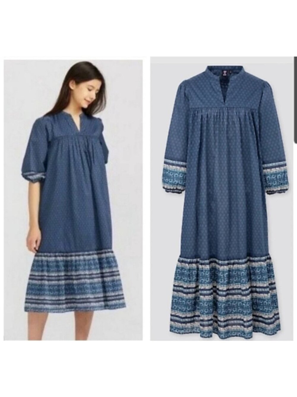 NEW UNIQLO x Anna Sui Women’s Dress Collaboration cottage core light weight sz L